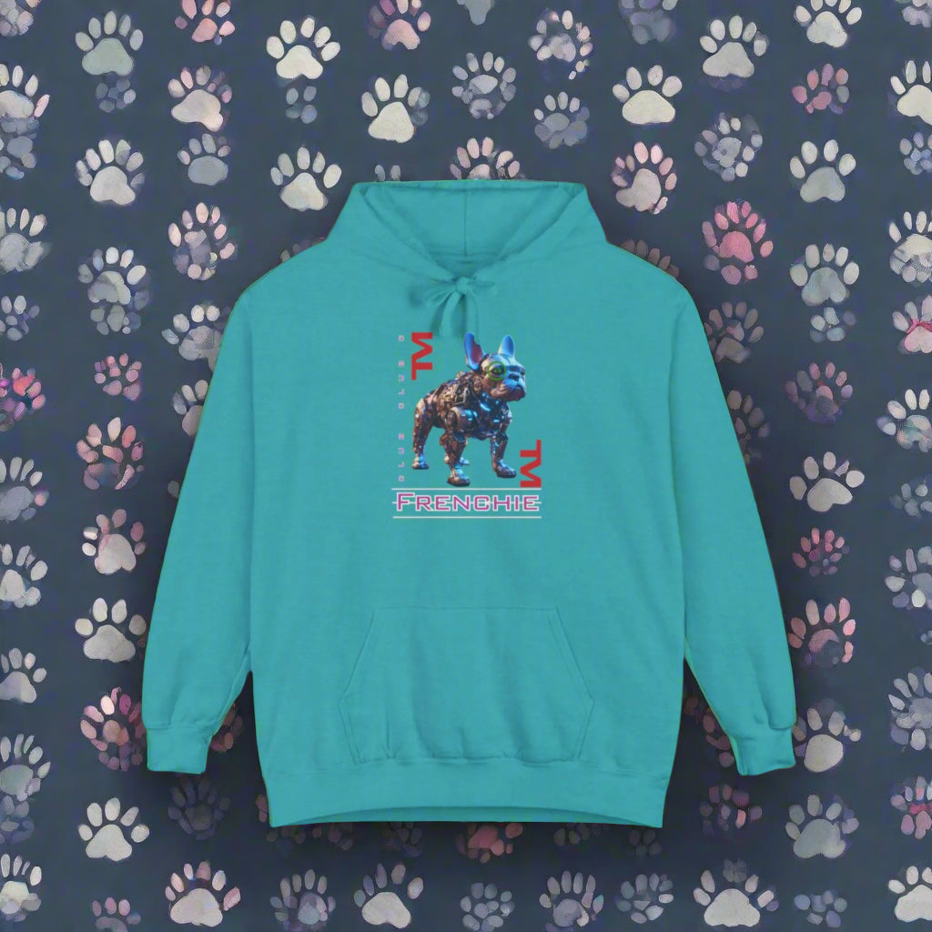best french bulldog hoodie light green