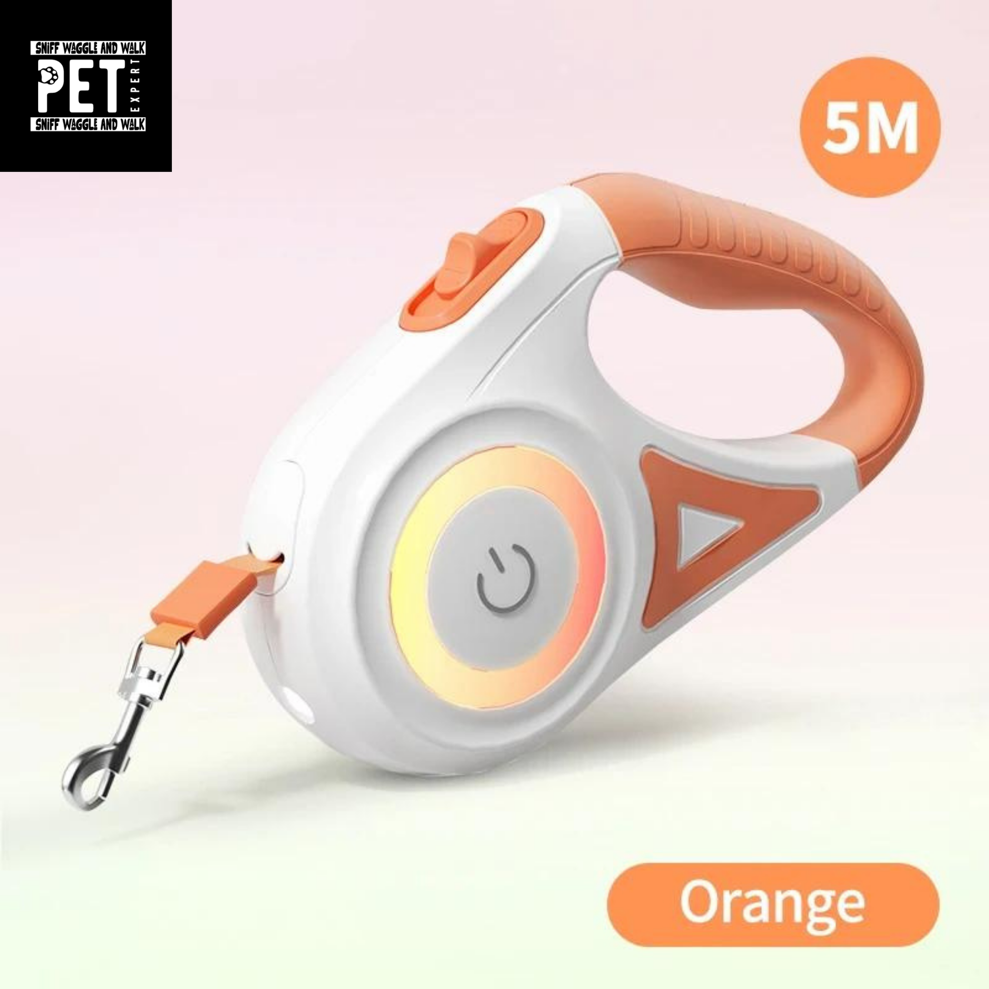 orange usb dog leash led