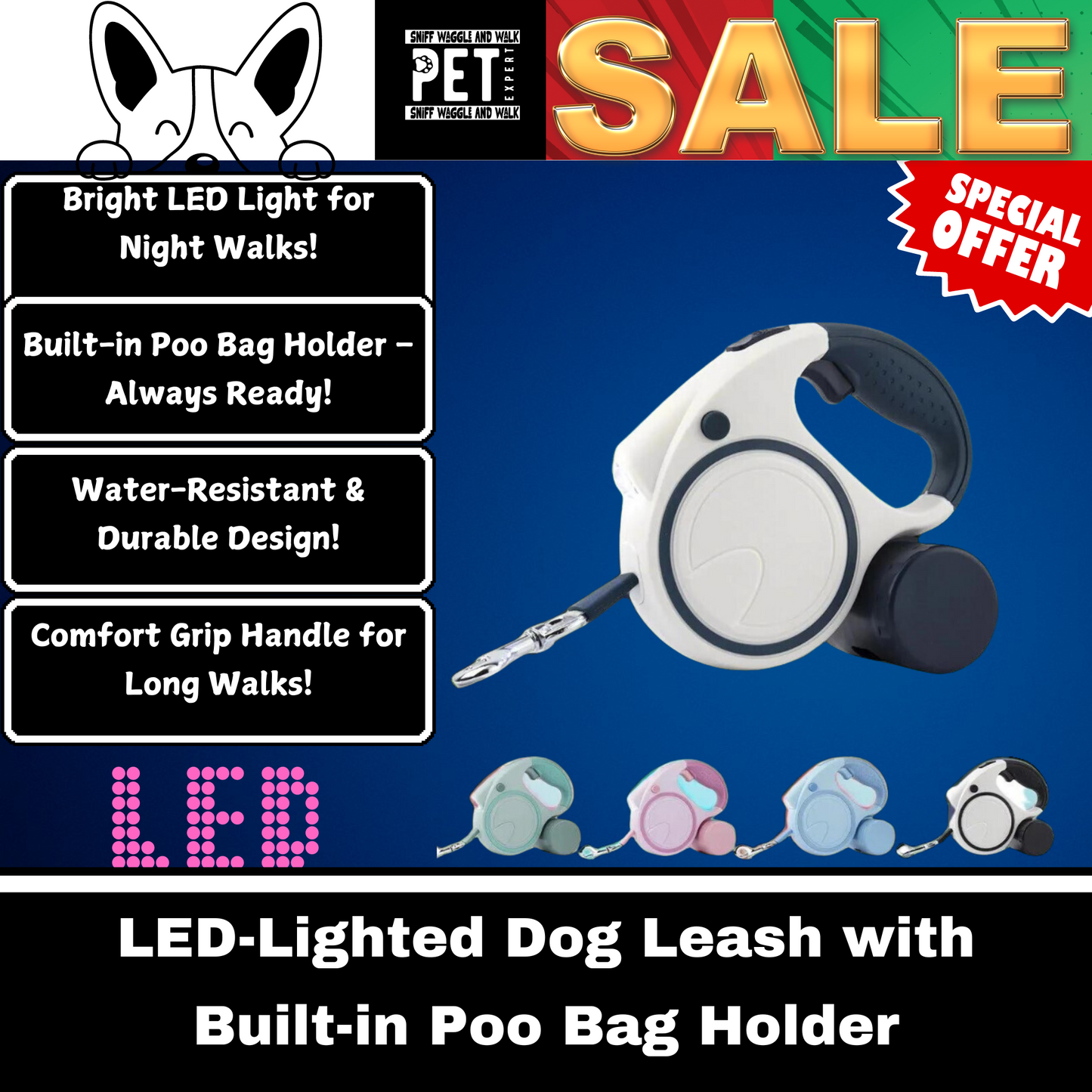 GlowTrail™ LED Dog Leash – Because Your Dog Deserves to Shine!