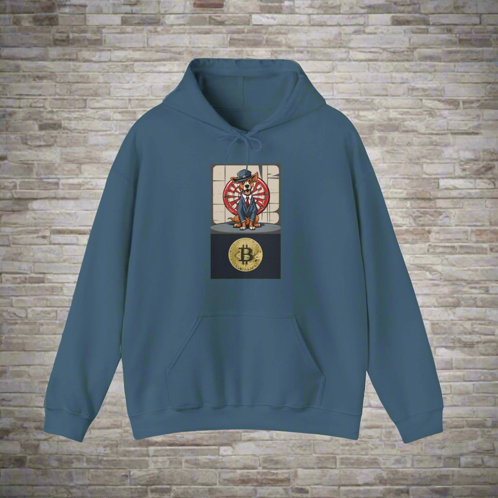Unisex Heavy Blend bitcoin and darts™ Hooded Sweatshirt - Sniff Waggle And Walk blue
