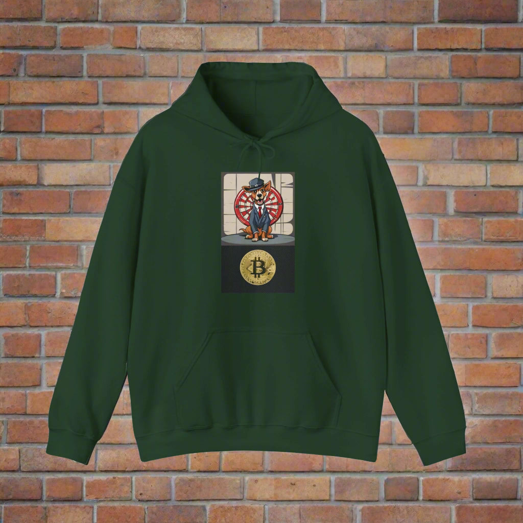Unisex Heavy Blend bitcoin and darts™ Hooded Sweatshirt - Sniff Waggle And Walk green