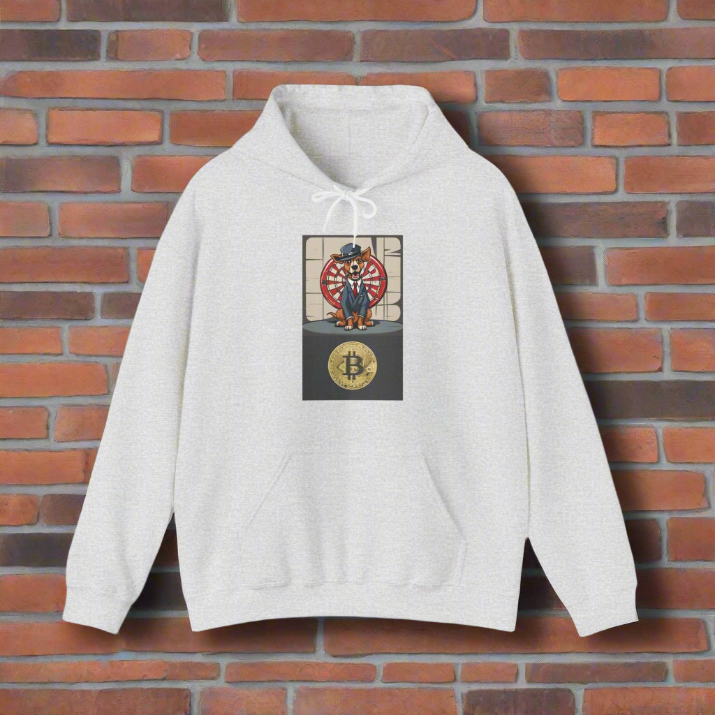 Unisex Heavy Blend bitcoin and darts™ Hooded Sweatshirt - Sniff Waggle And Walk gray dog gift