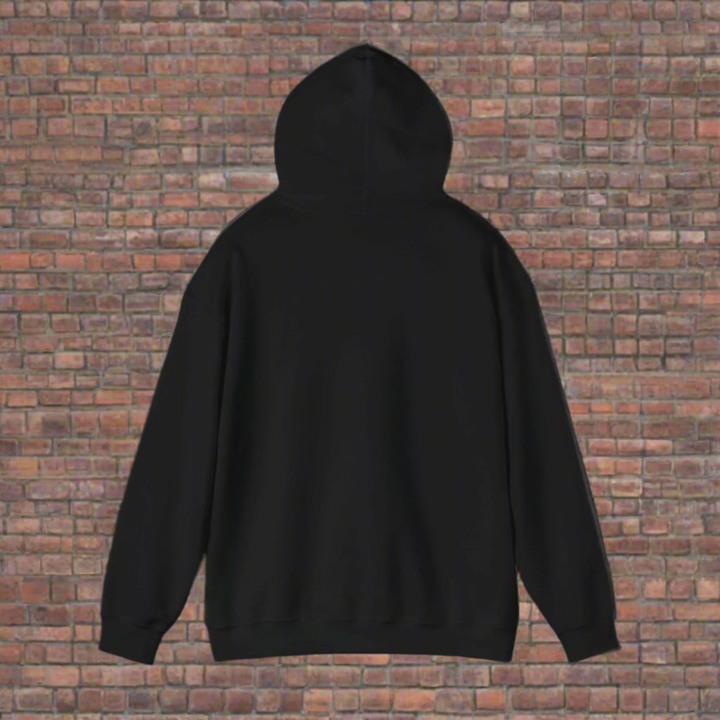 black back of dachshund dog lover quality premium hoodie black folded top of hood