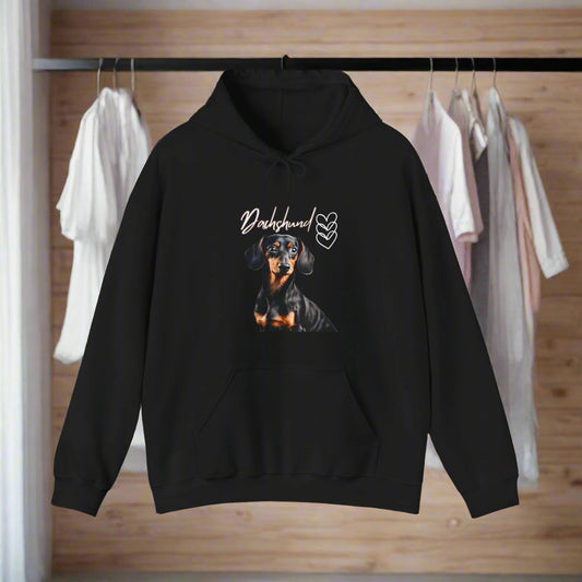 black dachshund clothes sausage dog hoodie apparel sweatshirt