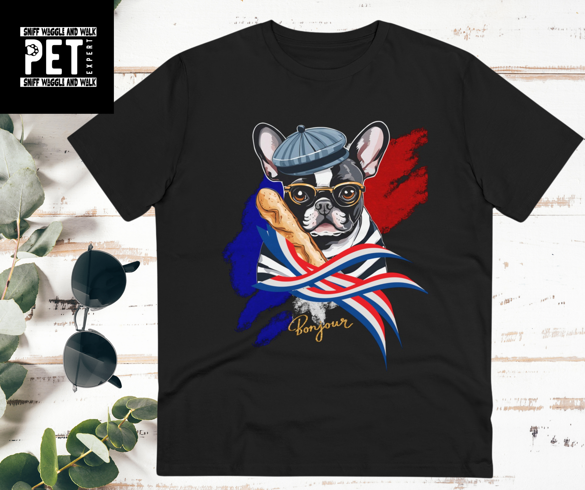 black french bulldog tshirt