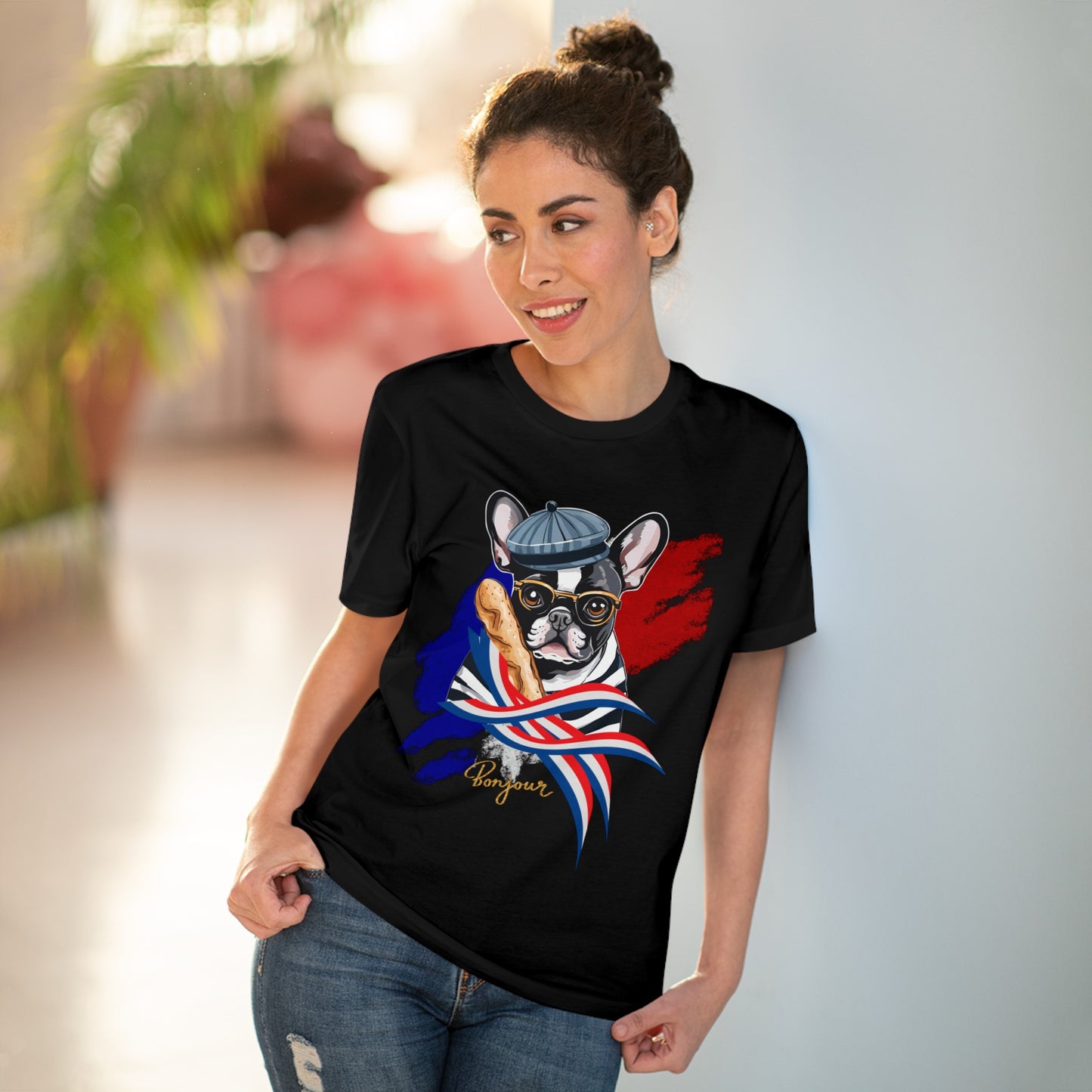 "FRENCH BULLDOG" frenchie black bulldog tshirt