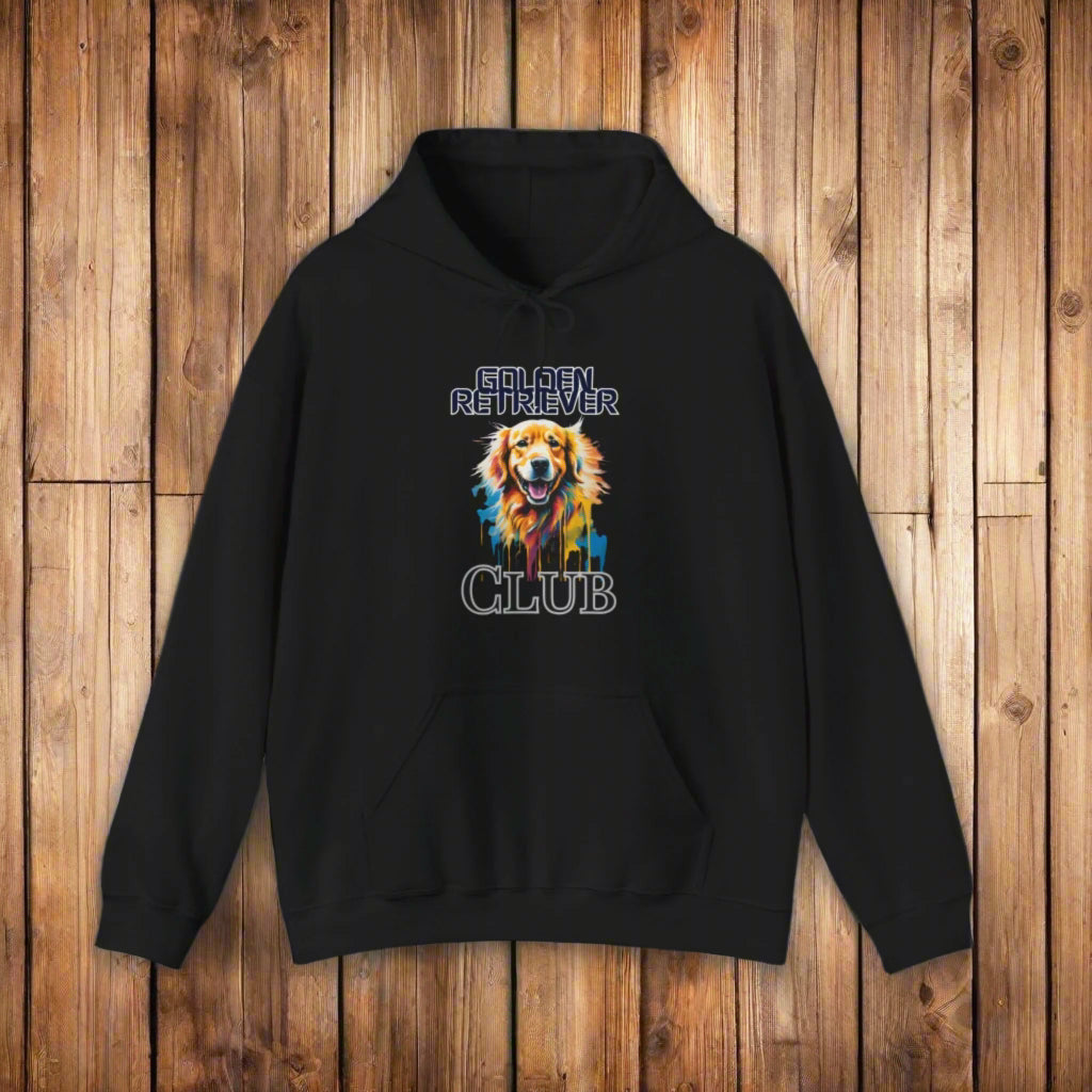 premium golden_retriever_hoodie club_black_sweatshirt