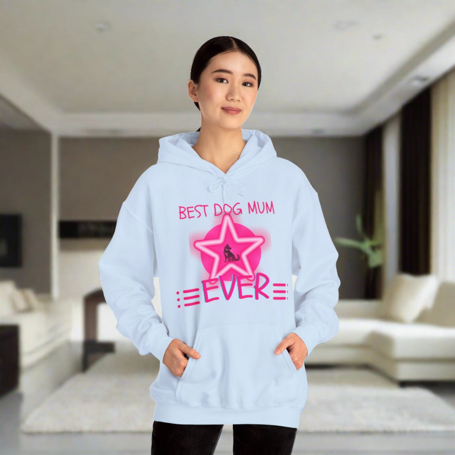 best dog mum ever" Hooded Sweatshirt - Sniff Waggle And Walk