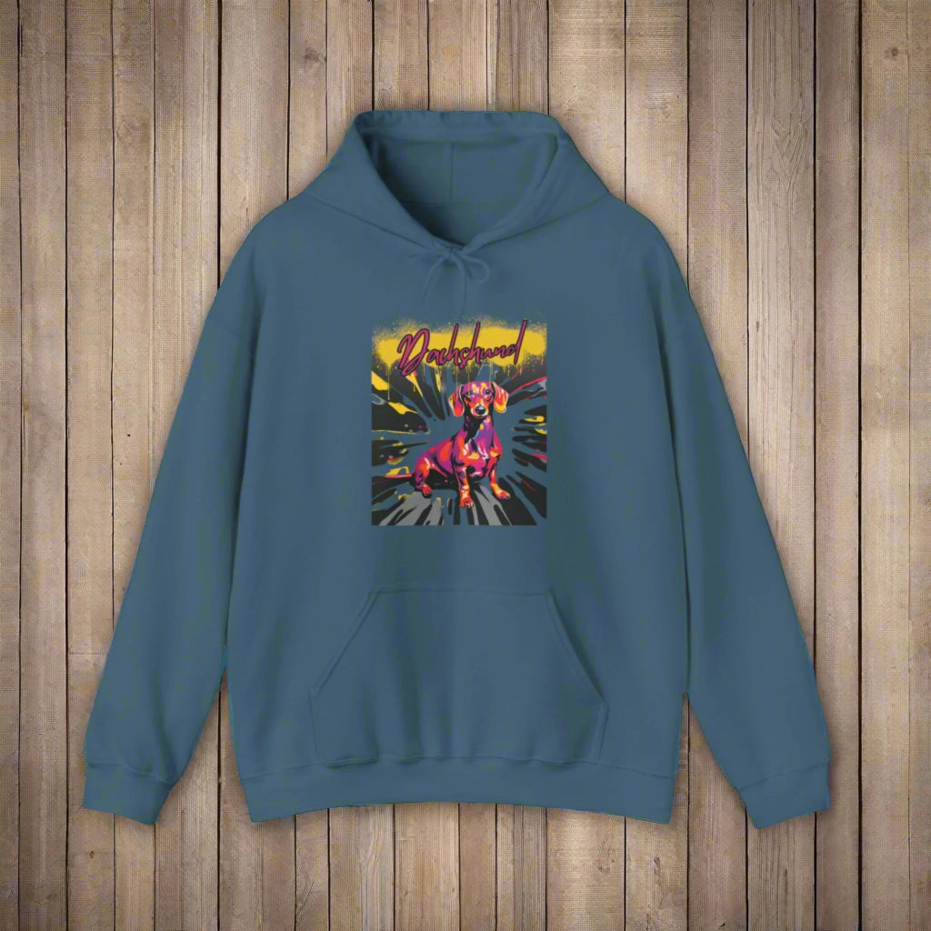 blue dachshund dog lover quality premium hoodie sniffwaggleandwalk