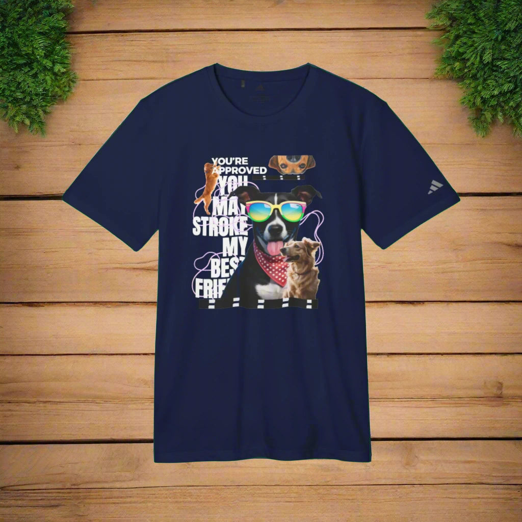 blue dog lover tshirt adidas