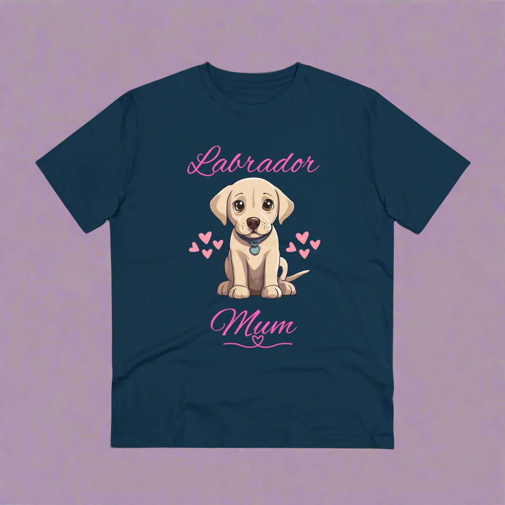 "LABRADOR MUM" Organic T-shirt - blue