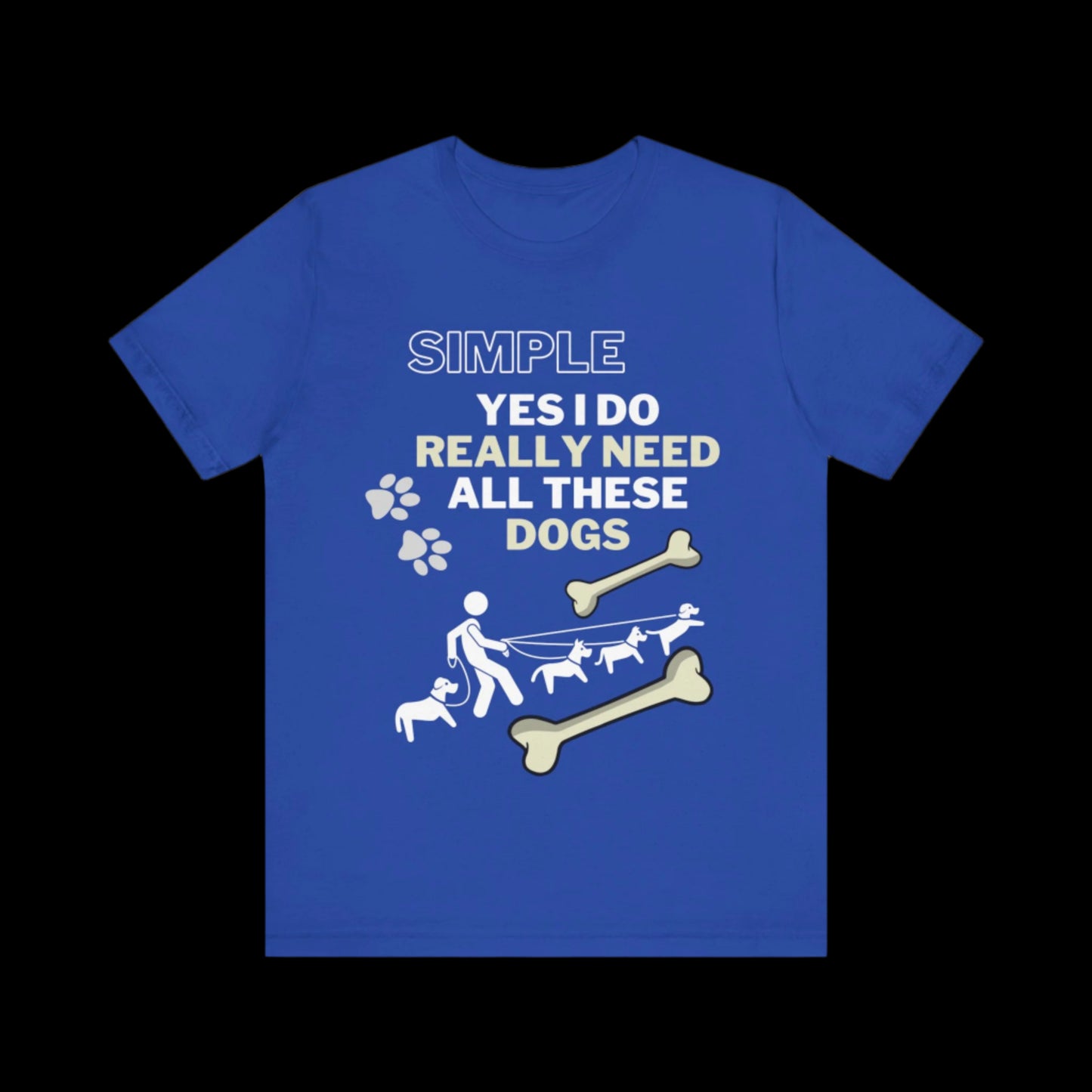 YES I really do Unisex Jersey Short Sleeve T-shirt - Sniff Waggle And Walk blue