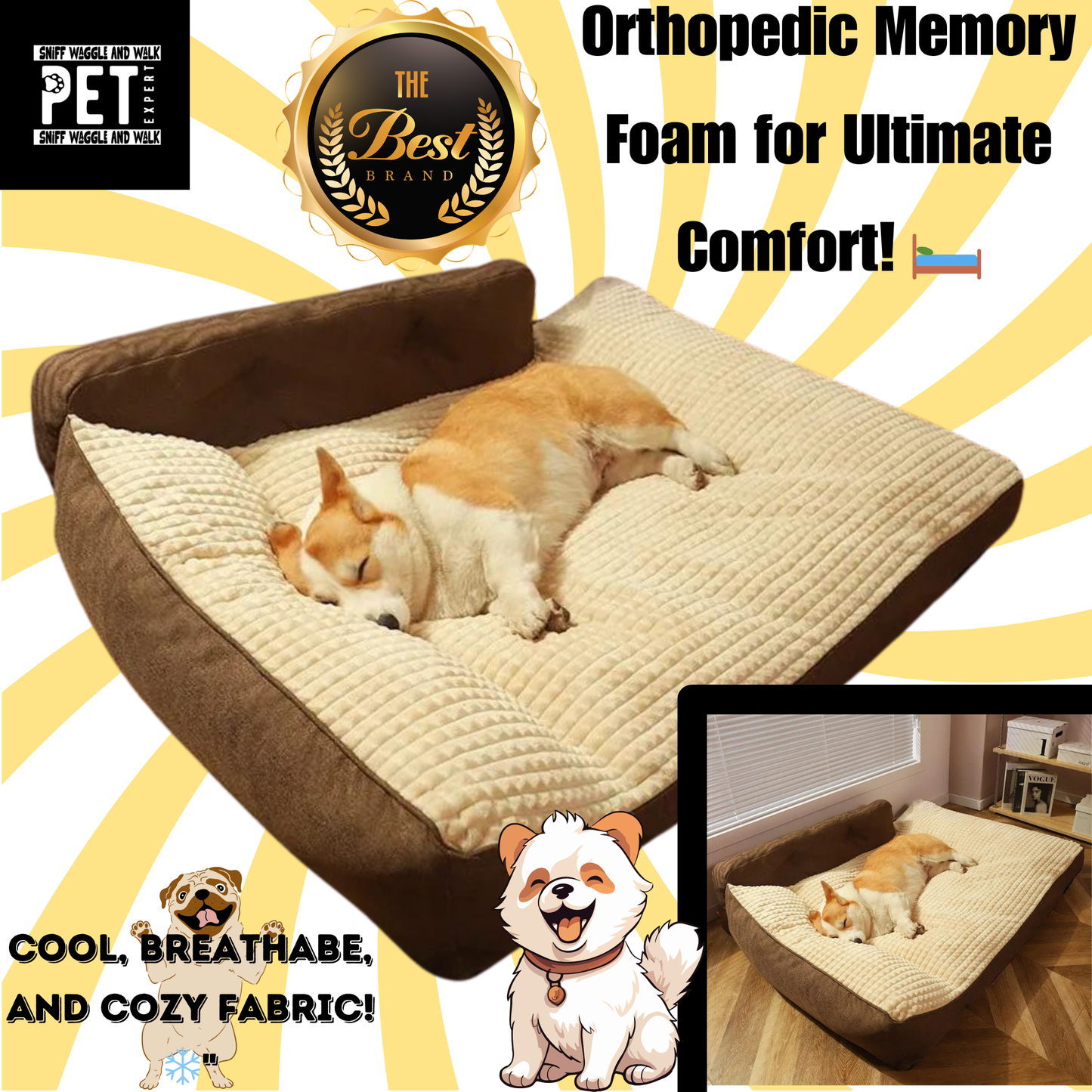 💤 Rejuvenation Pet Bed – Orthopedic Comfort for Every Pet 🐾