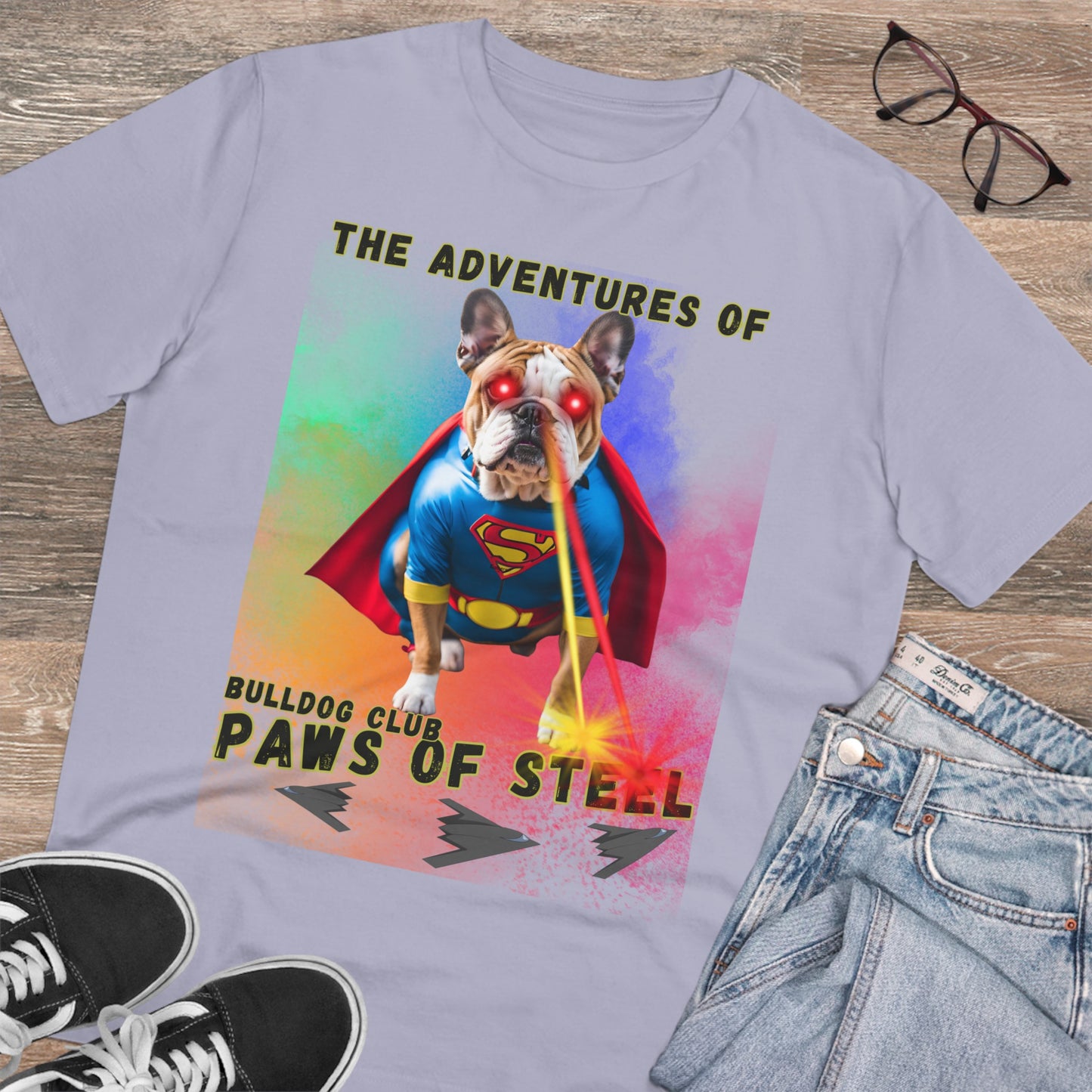 "BULLDOG CLUB bulldog owner colourful tshirt