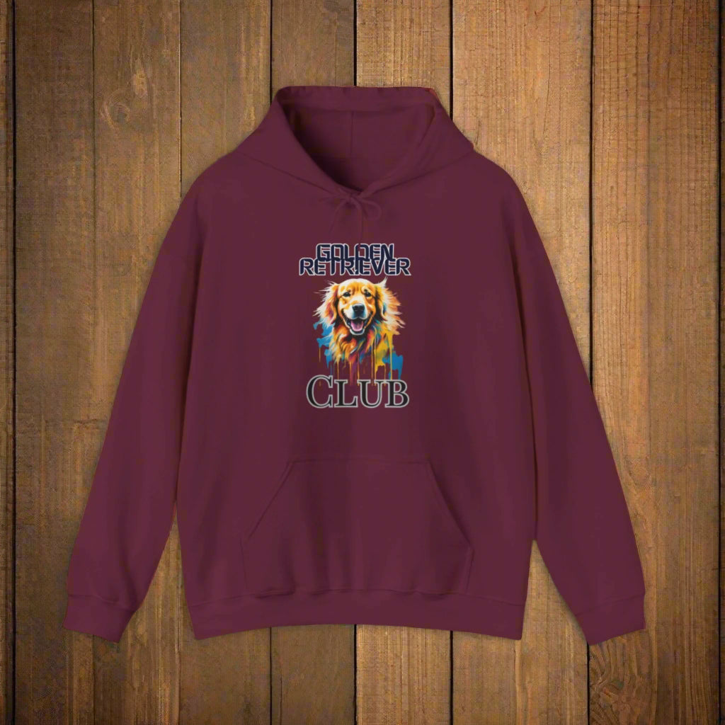burgundy re golden retriever dog lover club hoodie premium
