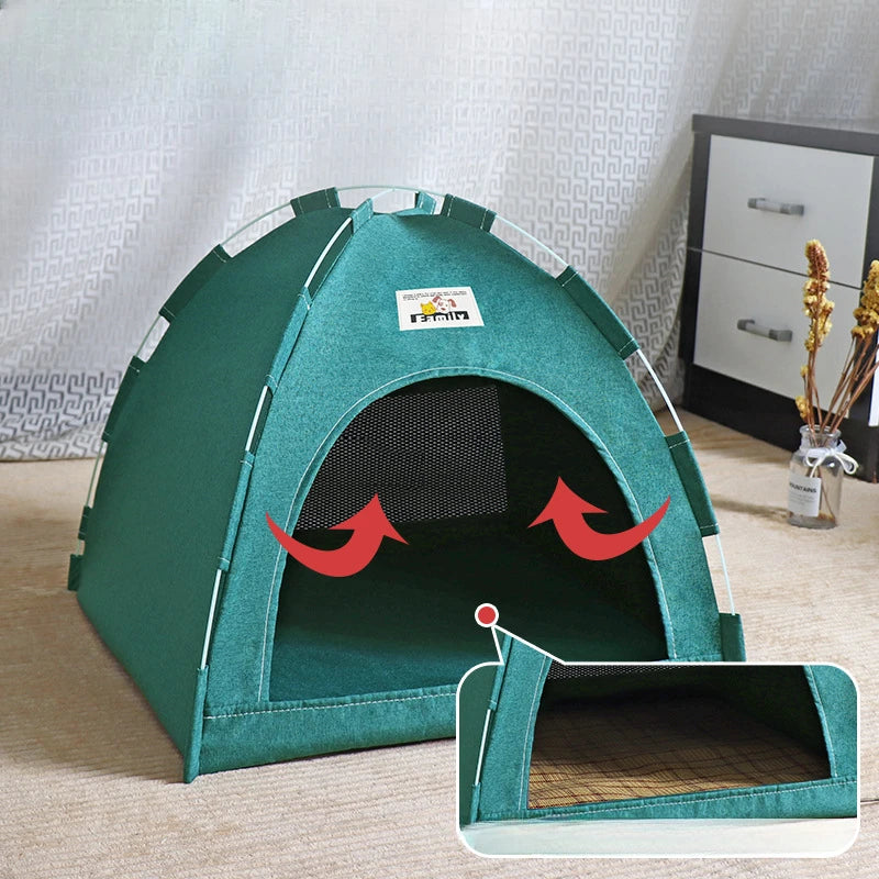 cat bed tent qualit green
