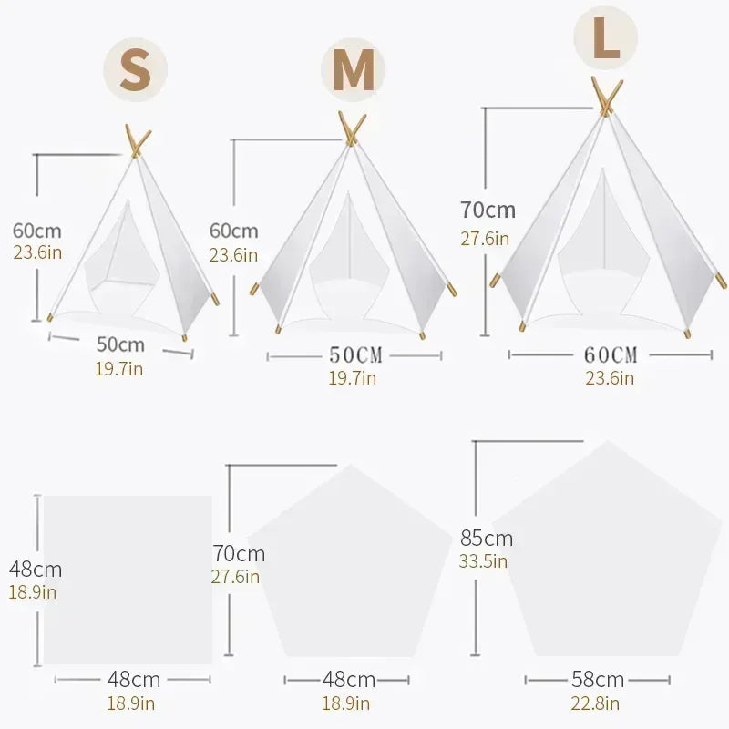 cat bed  tent sniffwaggleandwalk info size chart