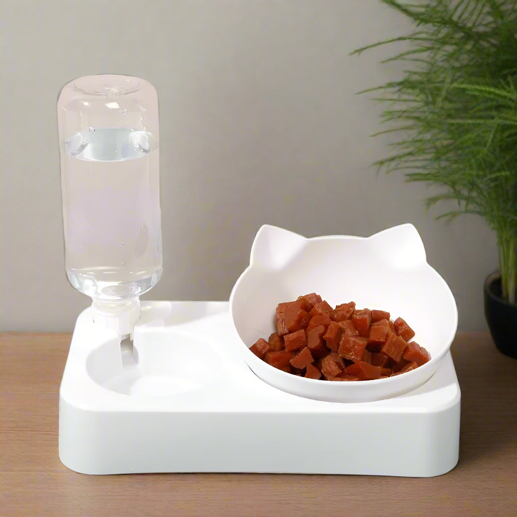 Cervical Vertebrae Dog Food Bowl Automatic Drinking Feeder. - Sniff Waggle And Walk