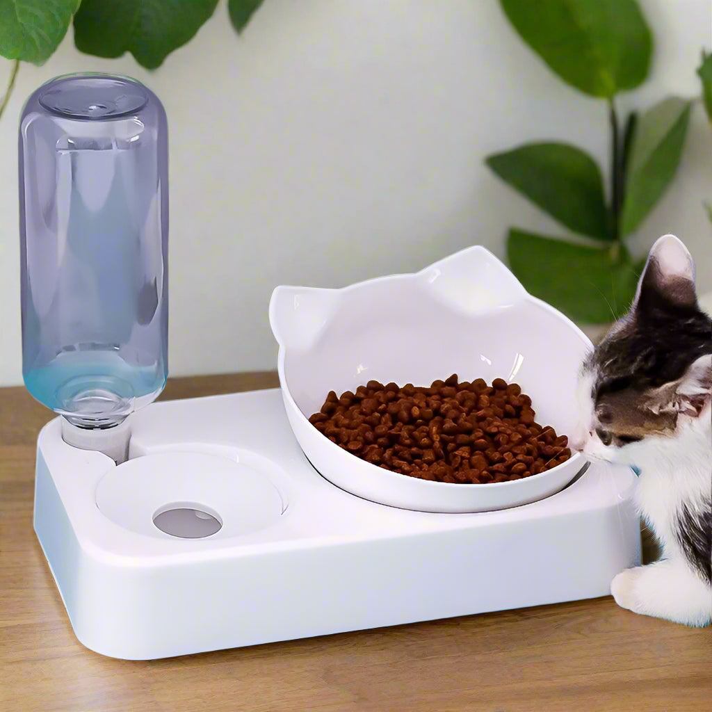 Cervical Vertebrae Dog Food Bowl Automatic Drinking Feeder. - Sniff Waggle And Walk