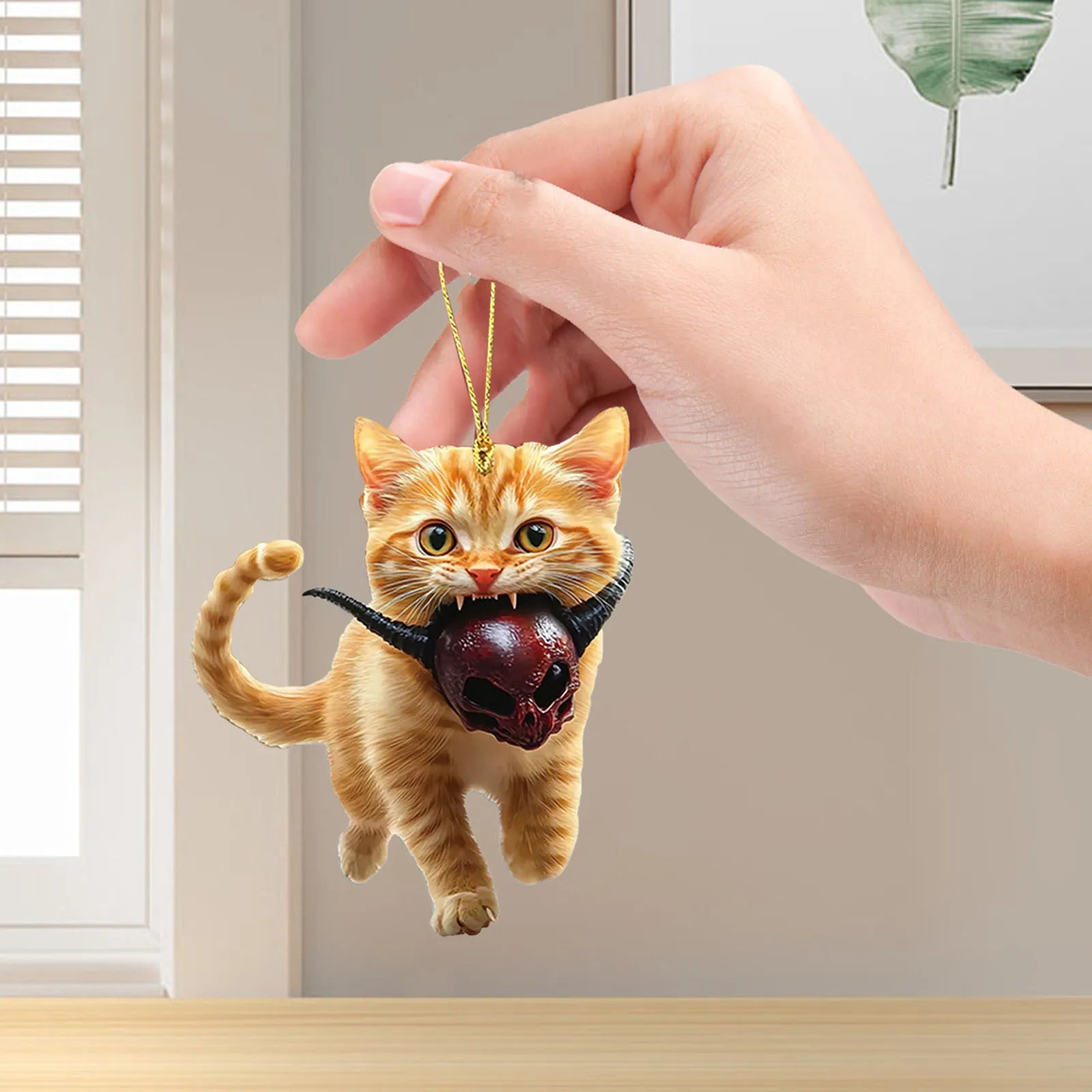 cat car pendant monster