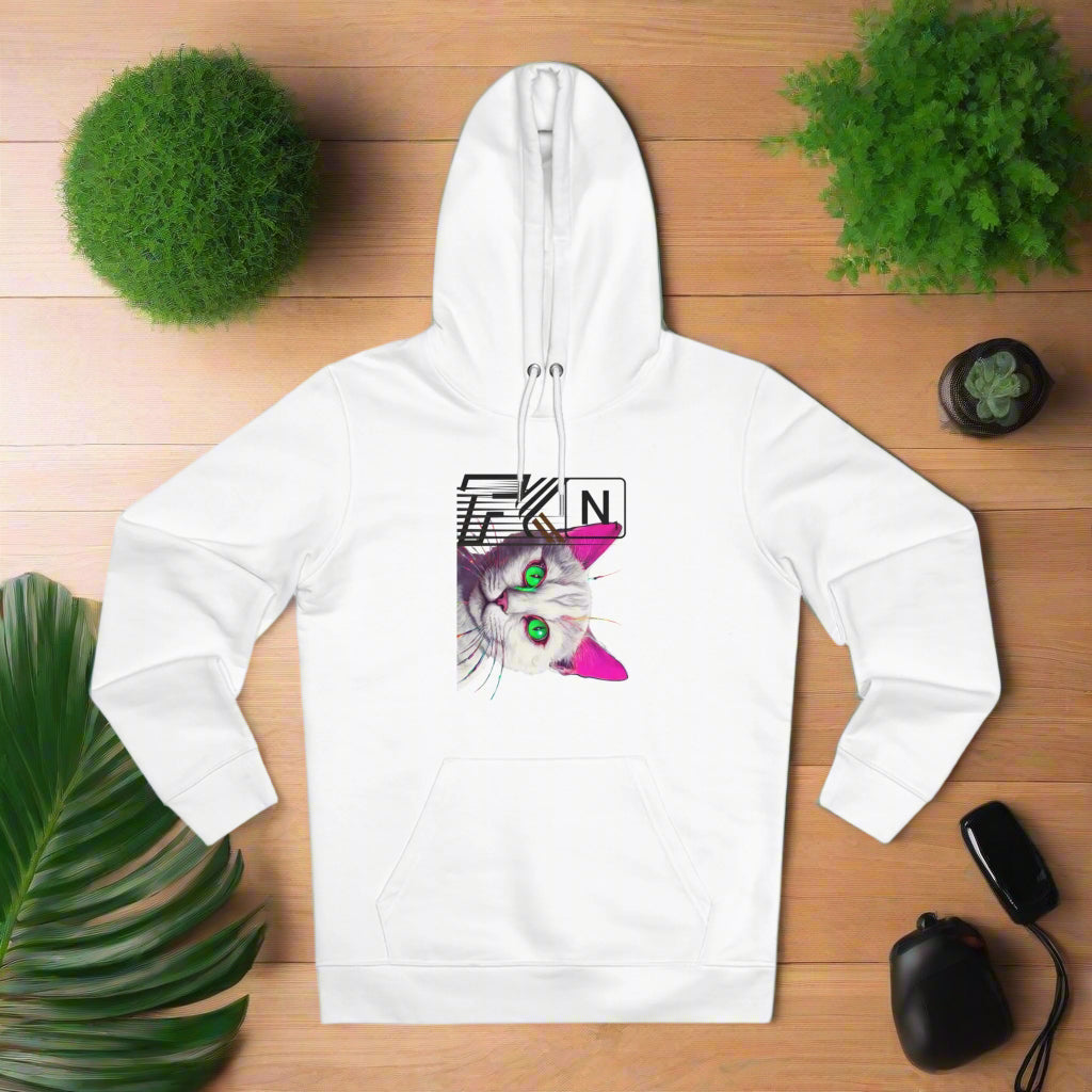 SniffwaggleNwalk™ "fkn no1" Unisex Cruiser Hoodie - Sniff Waggle And Walk white