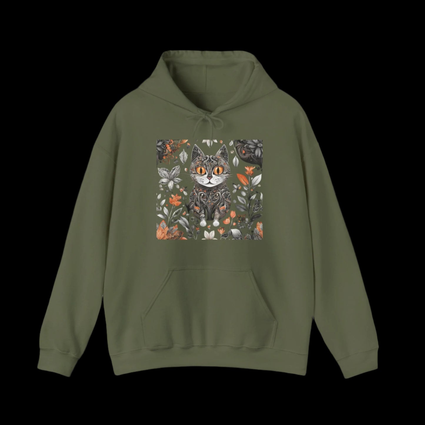 cat hoodie pussy clothing green