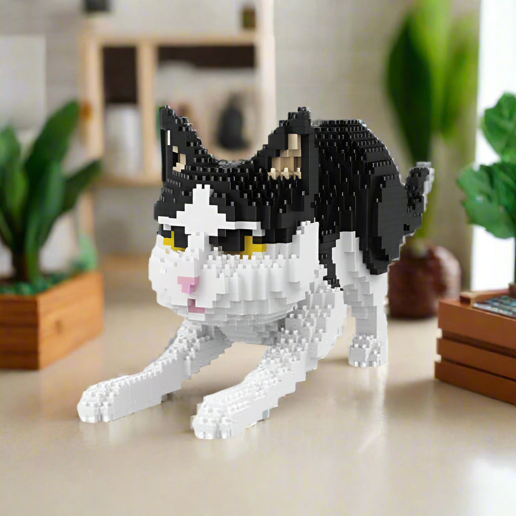 black and white cat like lego Animal Building Blocks - Sniff Waggle And Walk