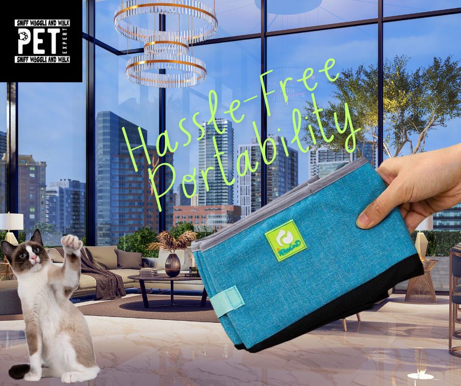 portable cat litter box blue