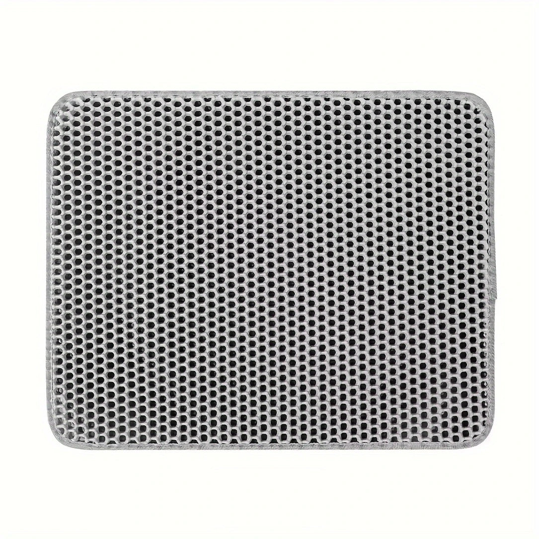Hexagonal mesh cat litter filter on a white background