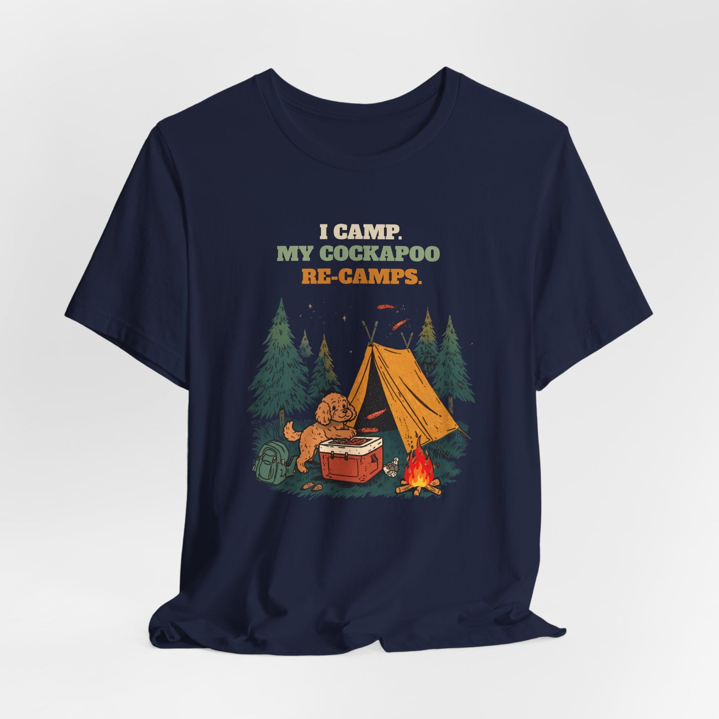 Cockapoo camping tee lifestyle shot two