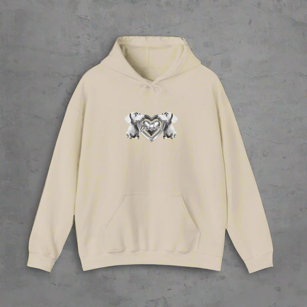 cream Dachshund Hoodie Dog Lovers sweatshirt premium sausage dog clothes blue