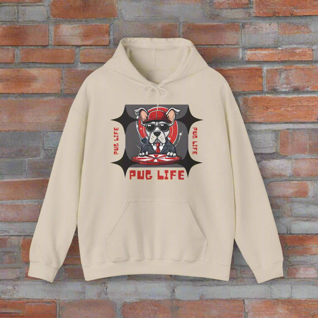 Hooded Sweatshirt - Sniff Waggle And Walk cream