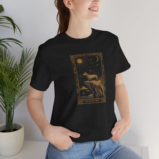 Dachshund The Good Boy Tarot Card T-Shirt, view 2