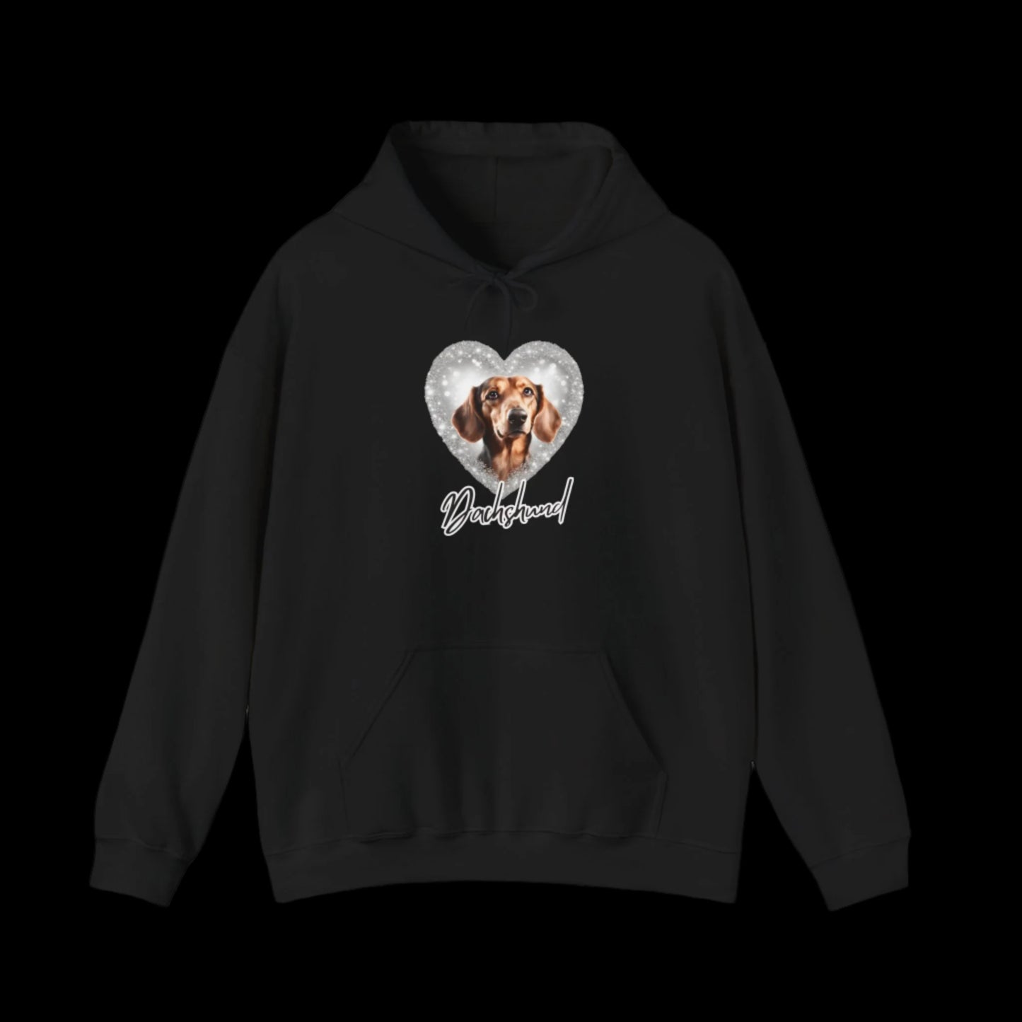 dachshund clothing dog hoodie premium sweatshirt black front