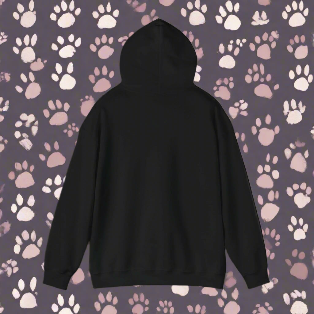dachshund clothing hoodie sweatshirt premium black back view hood up