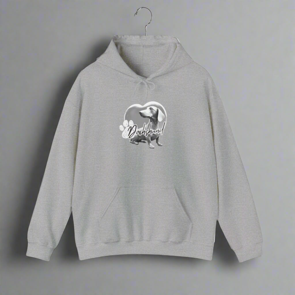 dachshund clothing hoodie sweatshirt premium gray