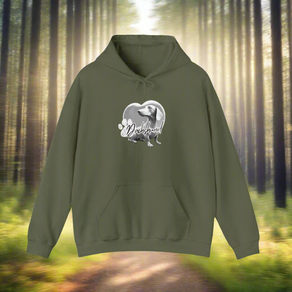 dachshund clothing hoodie sweatshirt premium green