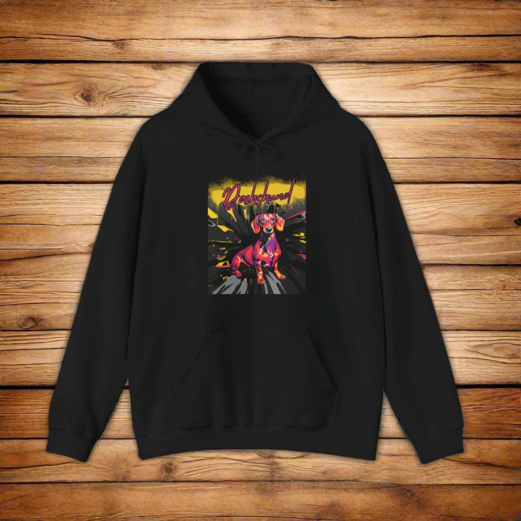 dachshund dog lover quality premium hoodie black