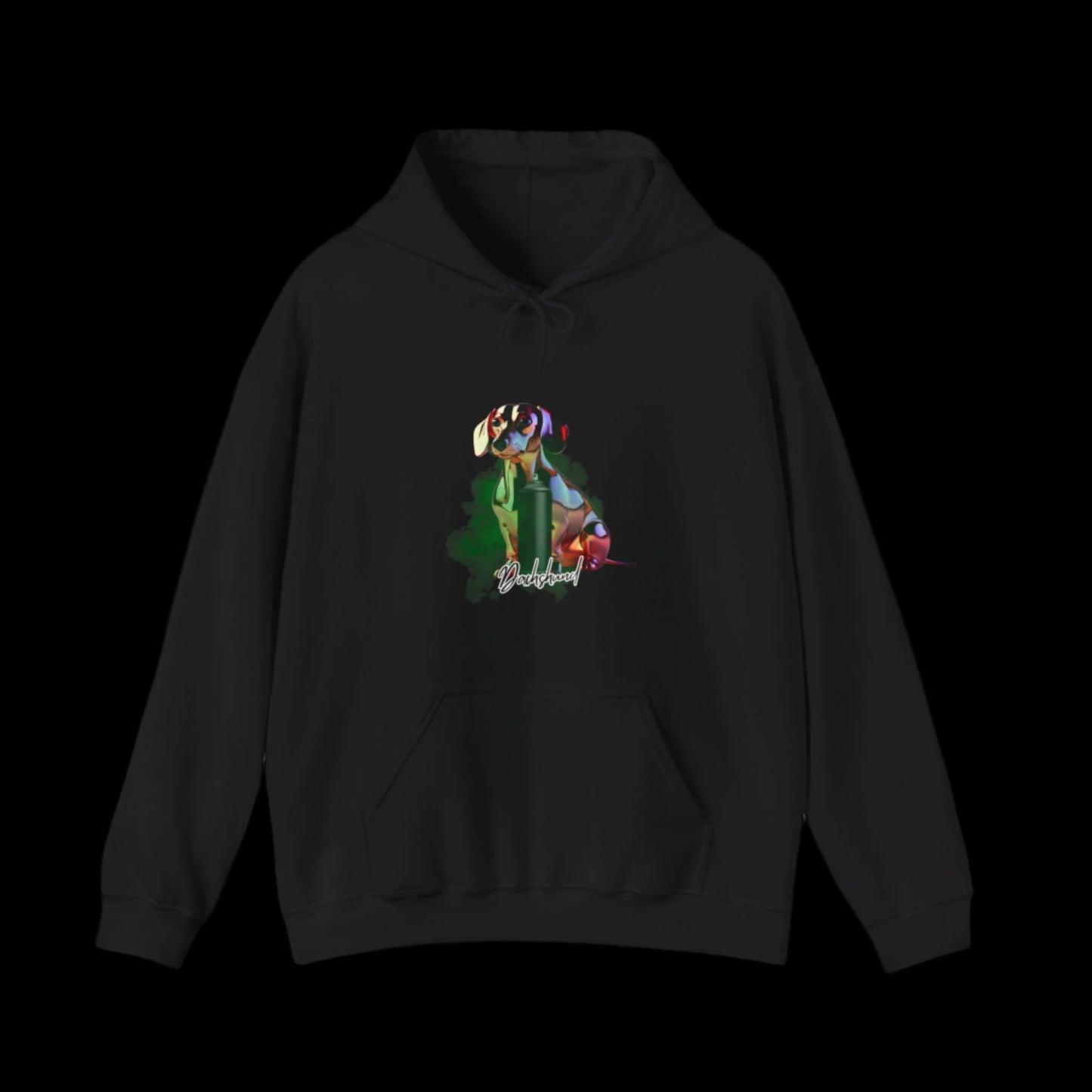 dachshund hoodie, dachshund lover gift, dog lover hoodie, cozy dog hoodie black