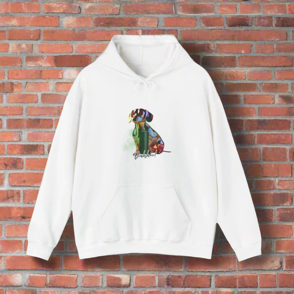 dachshund hoodie, dachshund lover gift, dog lover hoodie, cozy dog hoodie white premium