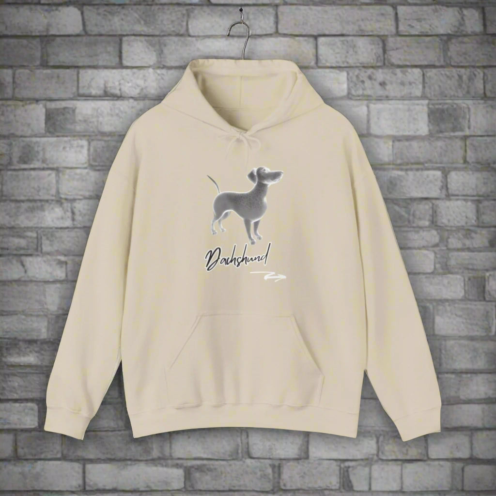 dachshund premium hoodie dog lover hoodie cream