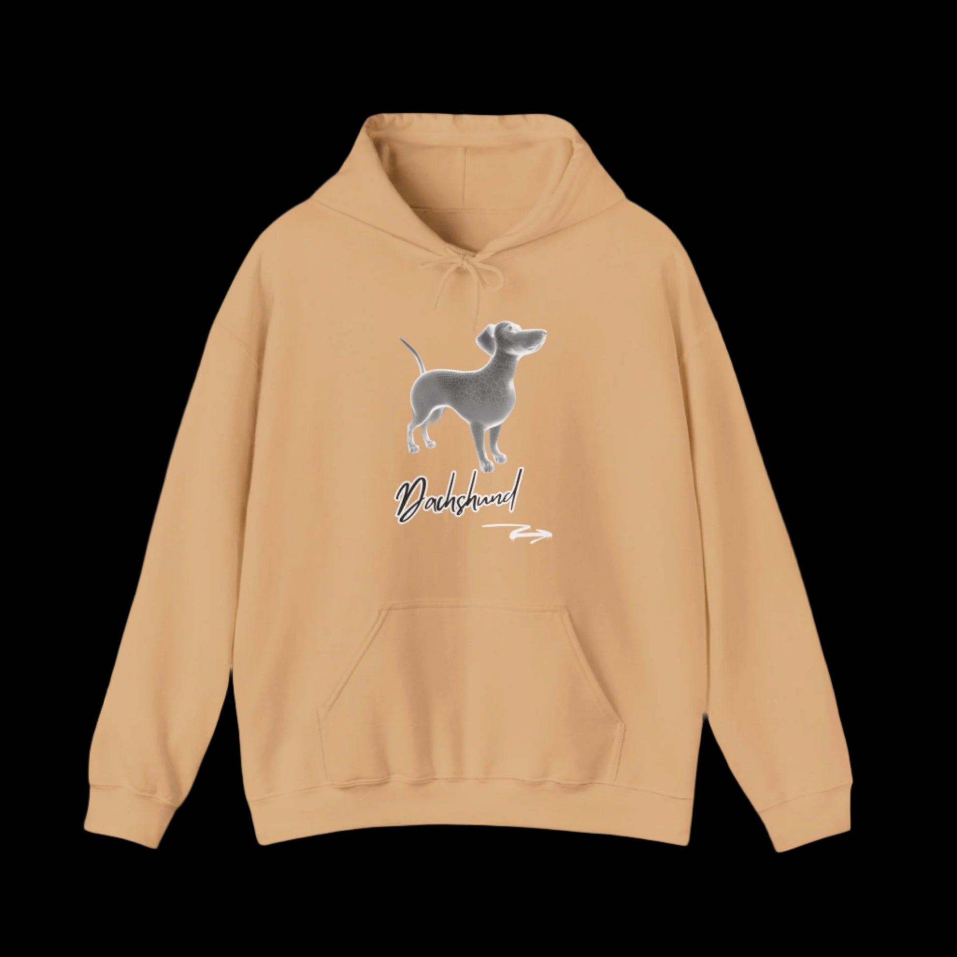 dachshund premium hoodie dog lover hoodie peach