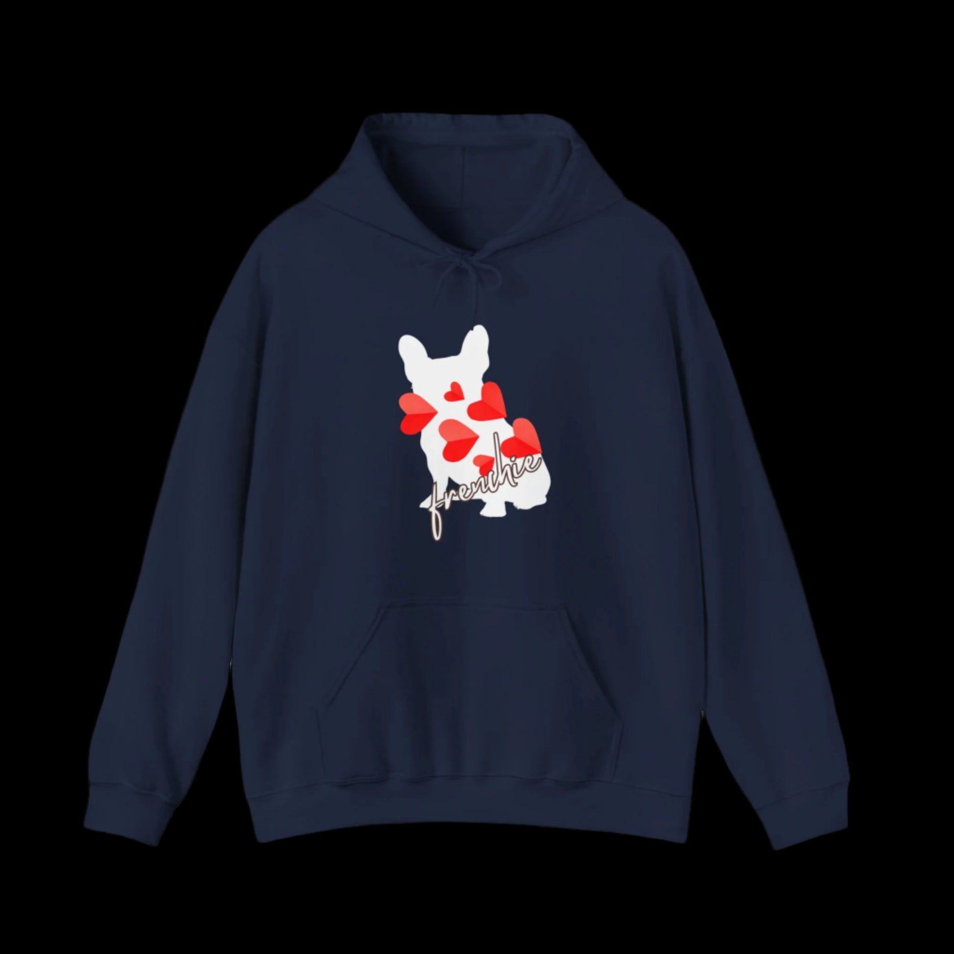 french bulldog dog drenchi hoodie sweatshirt dark blue