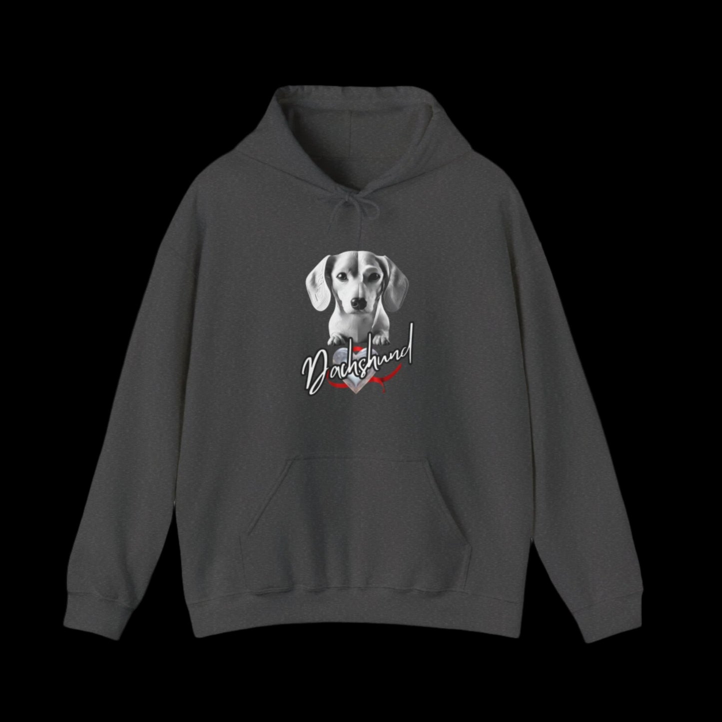 dark gray dachshund sausage dog hoodie clothes sweatshirts premium