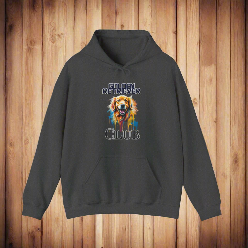 dark gray golden retriever dog hoodie premium gray
