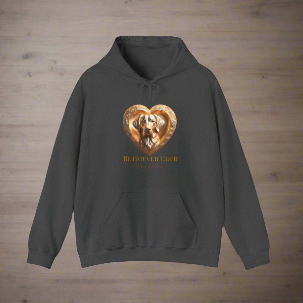 dark gray golden retriver hoodie sweatshirt
