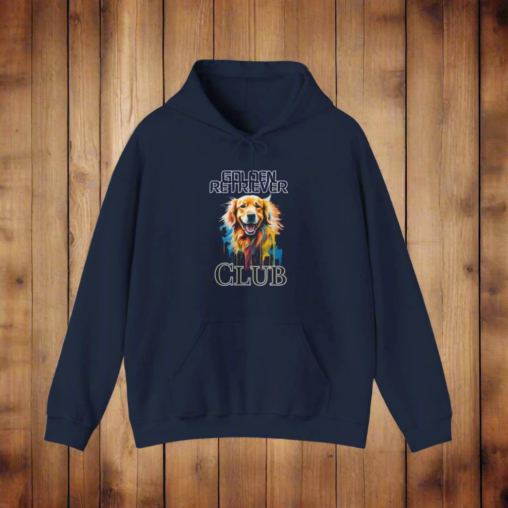 darkblue light blue golden retriever premium quality hoodie sweatshirt clothes dog