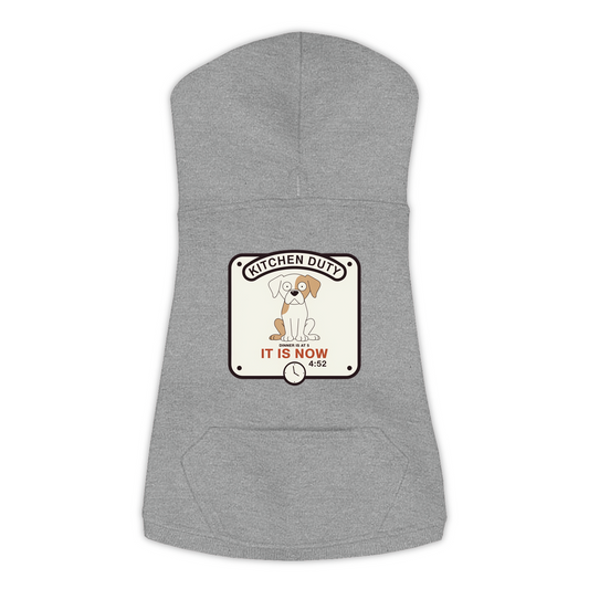 Dinner Is At 5 Dog Hoodie - Granite Heather Grey - L to 3XL