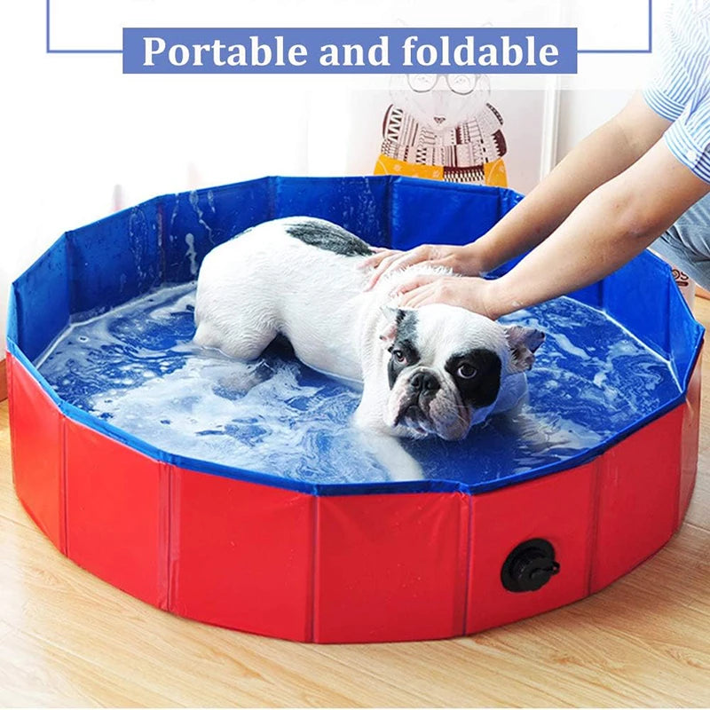 Portable Dog Bathtub: Foldable Design for Summer Refreshment and Outdoor Fun - Sniff Waggle And Walk