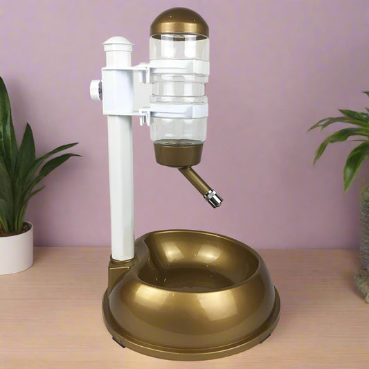 automatic water feeder cat and dog bowl in gold limited addition
